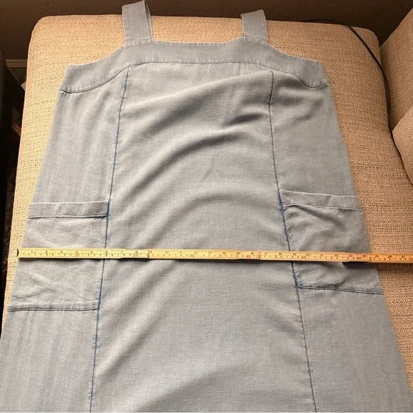 J.Jill Pure Denim Indigo Collection Dress Blue Size M Midi Relaxed Lagenlook NWT - Picture 8 of 12